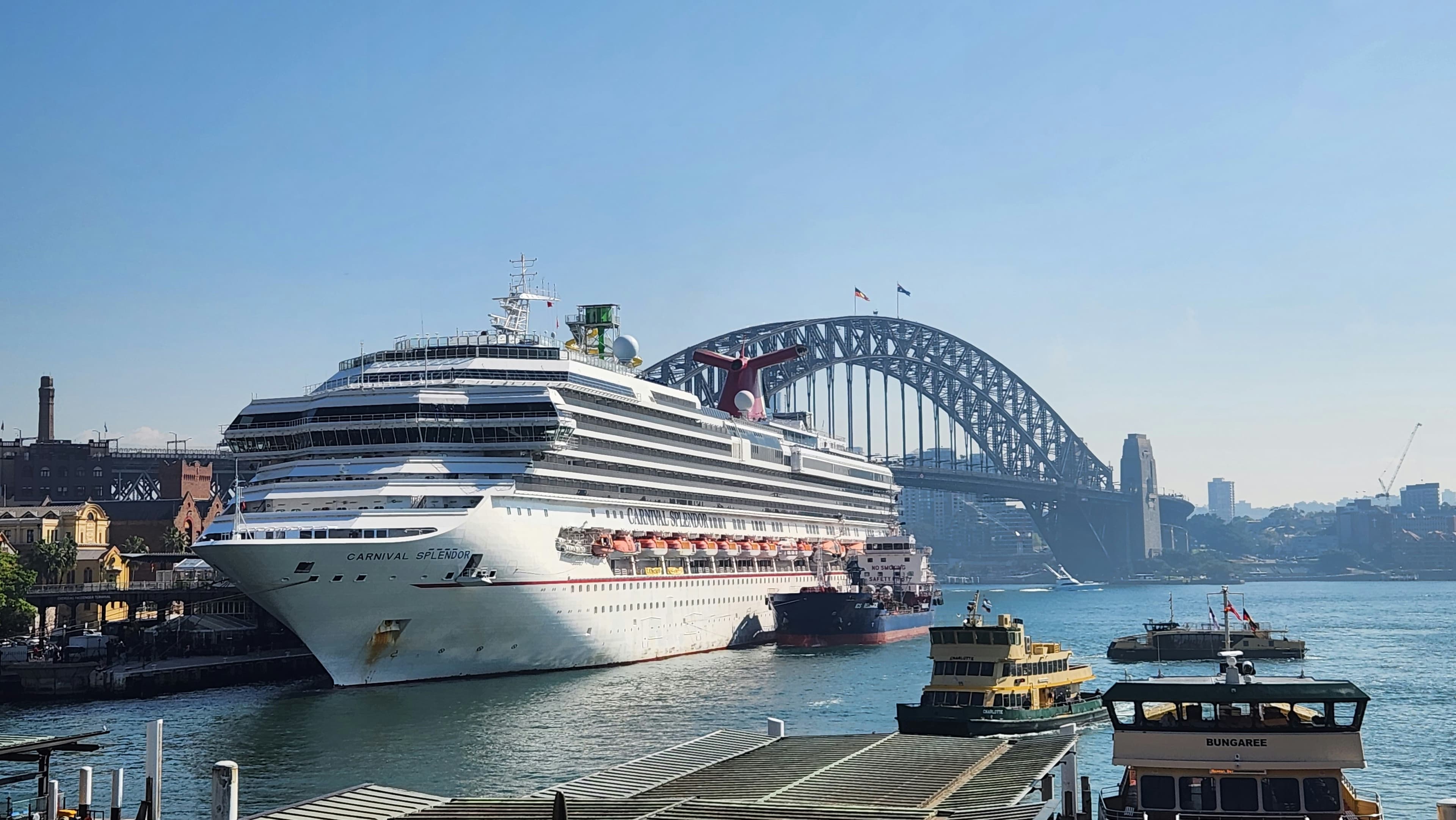 Cruise ship in port