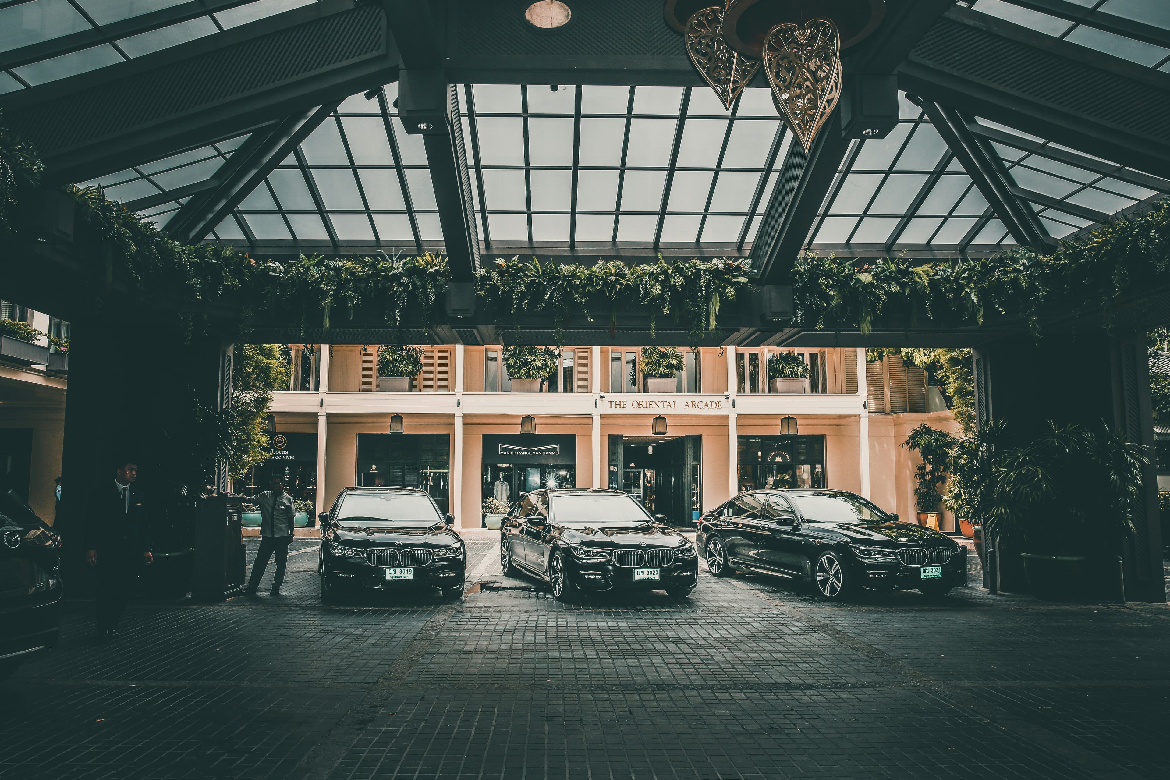 Multiple luxury vehicles