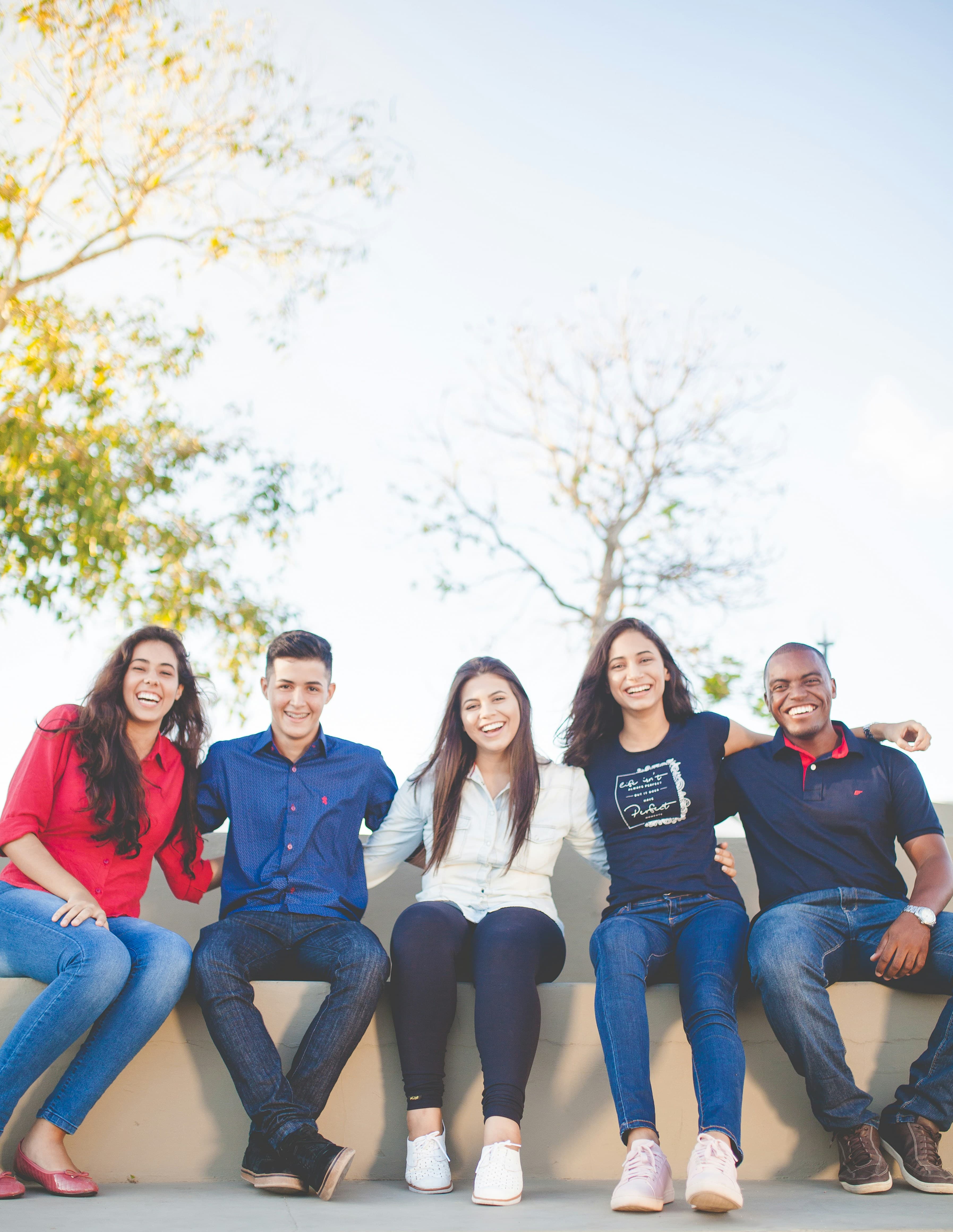 Students smiling